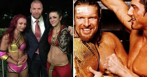 Slideshow triple h breasts.