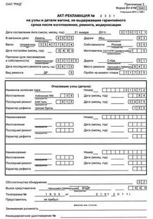 Акт формы ву 23