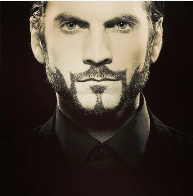 His beard is