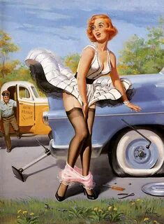 Винтаж Pin Up Girl Art Frahm 2382 1 - изображение.