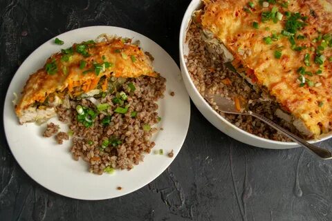 Гречка с запеченными овощами