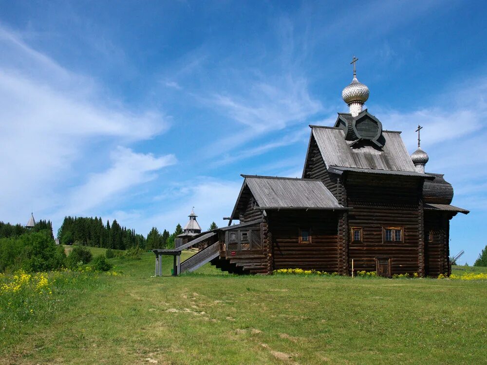 храм в хохловке. музей деревянного зодчества пермский край. хохловка спасо-преображенская церковь. церковь преображения хохловка. пермь архитектурно-энтографический музей "хохловка".