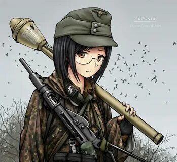 Anime Military, Military Women, Cool Anime Girl, Anime Art Girl, Anime Girl...