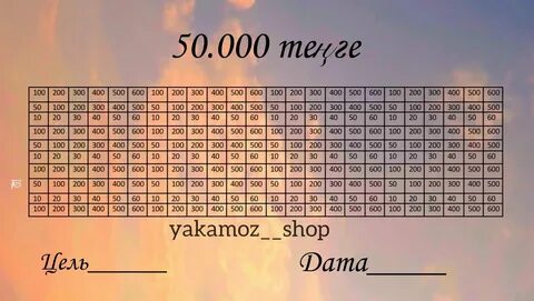 Таблица мечтали