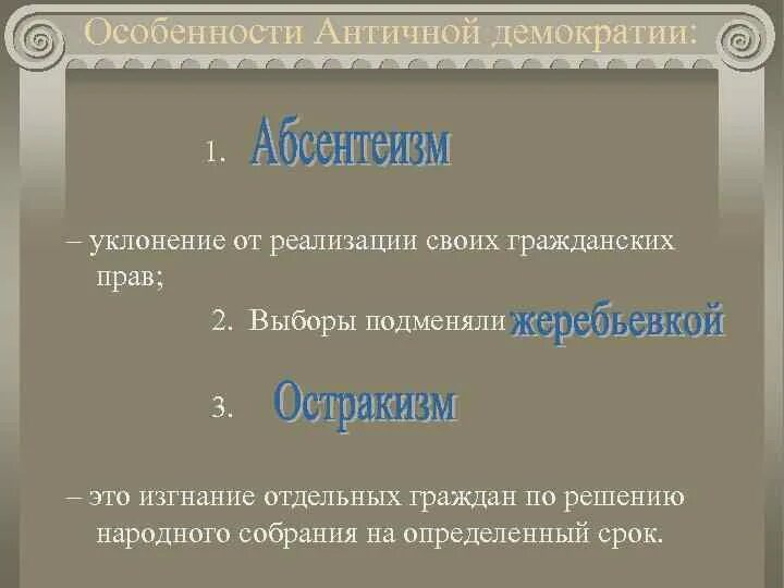 Древняя демократия. Демократия в античности. Города государства древней греции. Э. Установление демократии в афинах.