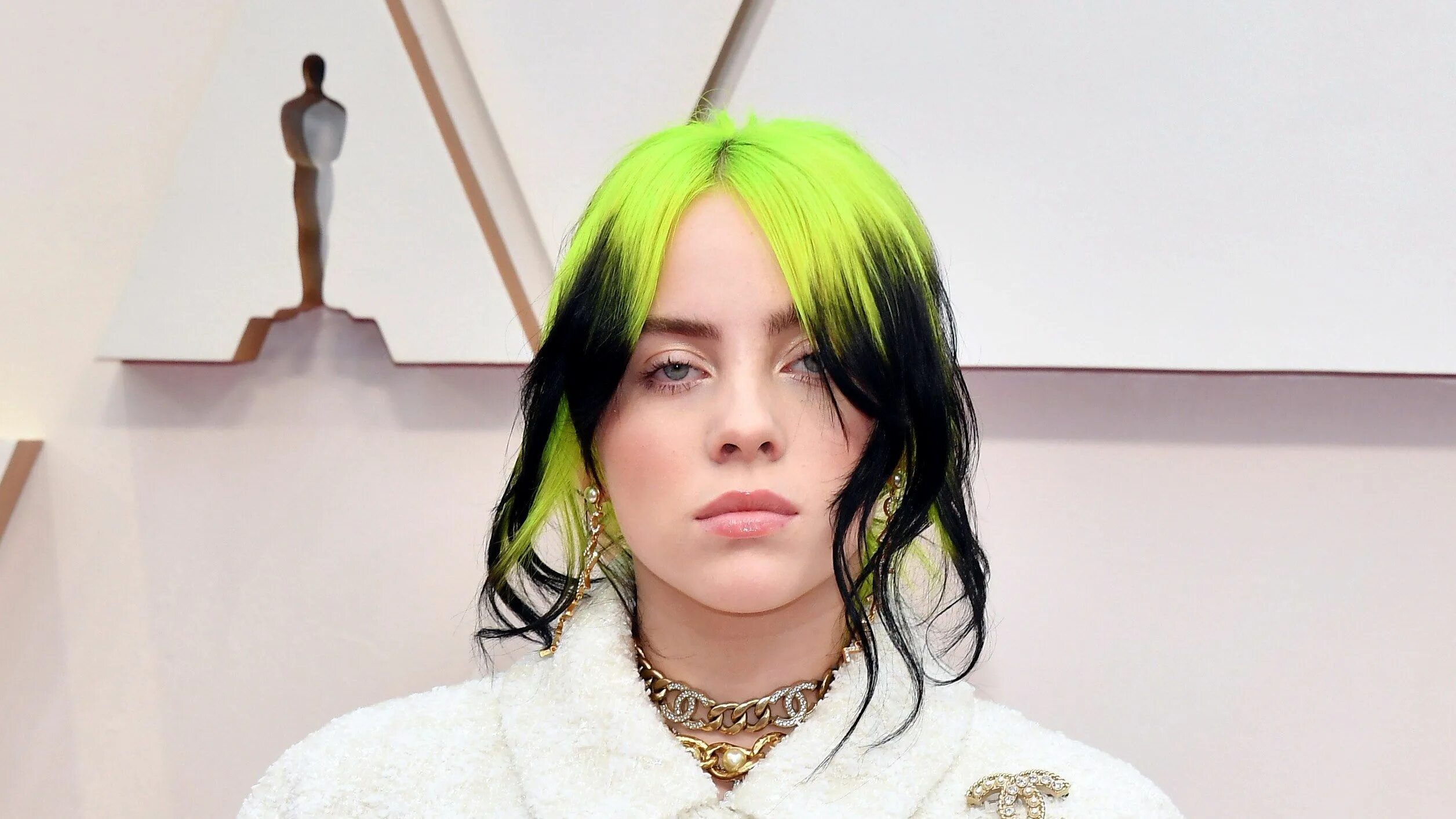 Billie eilish oscar. Билли Айлиш. Ellie Eilish. Billy Ailish 2022. Билли Айлиш чёрно зелёные волосы.