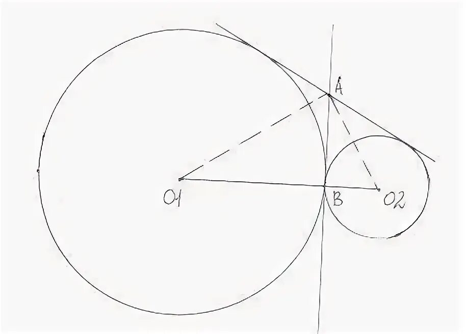 Окружности радиусов 4 и 60 касаются. Общая внешняя касательная окружностей. Касательная к окружности 90 градусов. Окружность радиуса 4 касается внешним. Касательная к окружности Начертательная геометрия.