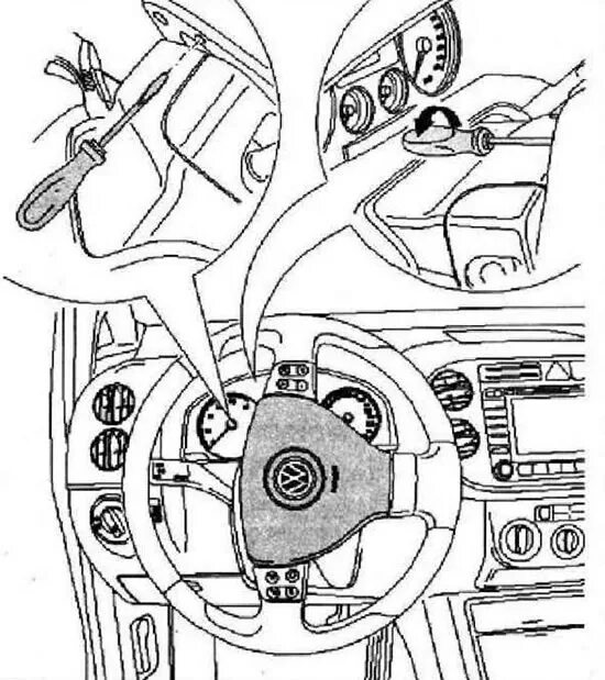 Ошибка подушки безопасности фольксваген. Снятие подушки безопасности VW Tiguan. Volkswagen Tiguan 2003г подушки безопасности. Фольксваген Тигуан подушки безопасности. Снятие подушки безопасности руля Тигуан 2011.