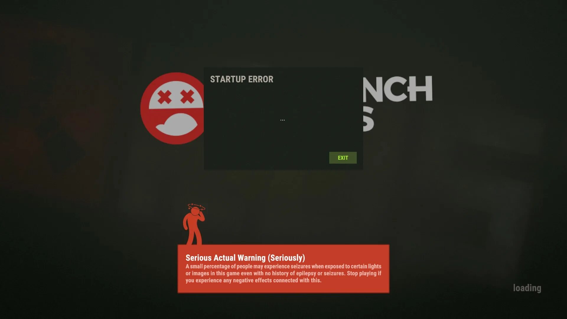Startup error 2