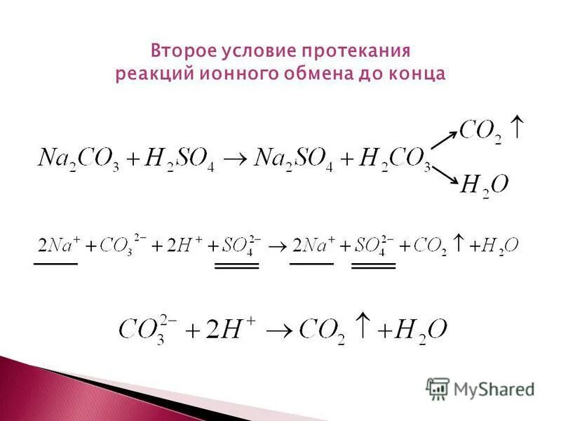 Условия реакции ионного обмена. Условия протекания реакций обмена. Условие протекания ионных реакций