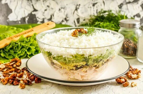 Рецепт салата "Нежность" с курицей - пошаговый рецепт с фото на Повар.ру