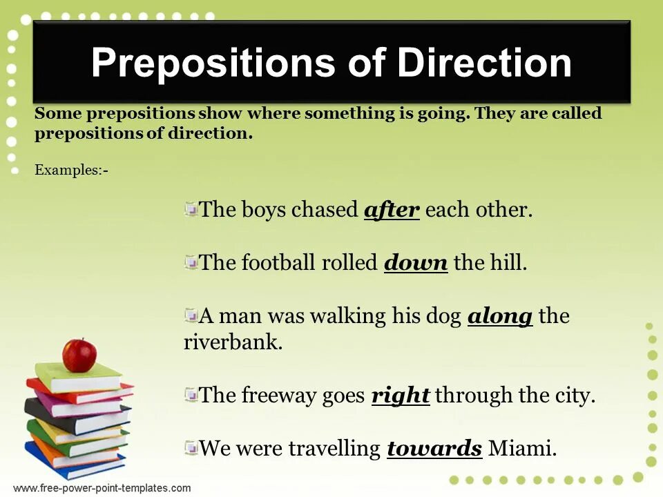 Insert prepositions consulting the text. Prepositions. prepositions of direction.