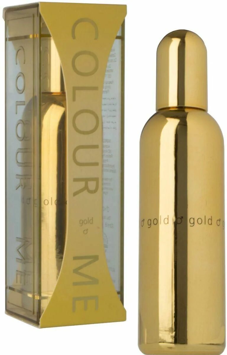 Mi gold. Colour me Милтон Ллойд. Духи Голд Фемме. Туалетная вода femme Gold Colour me. Colour me homme Gold.