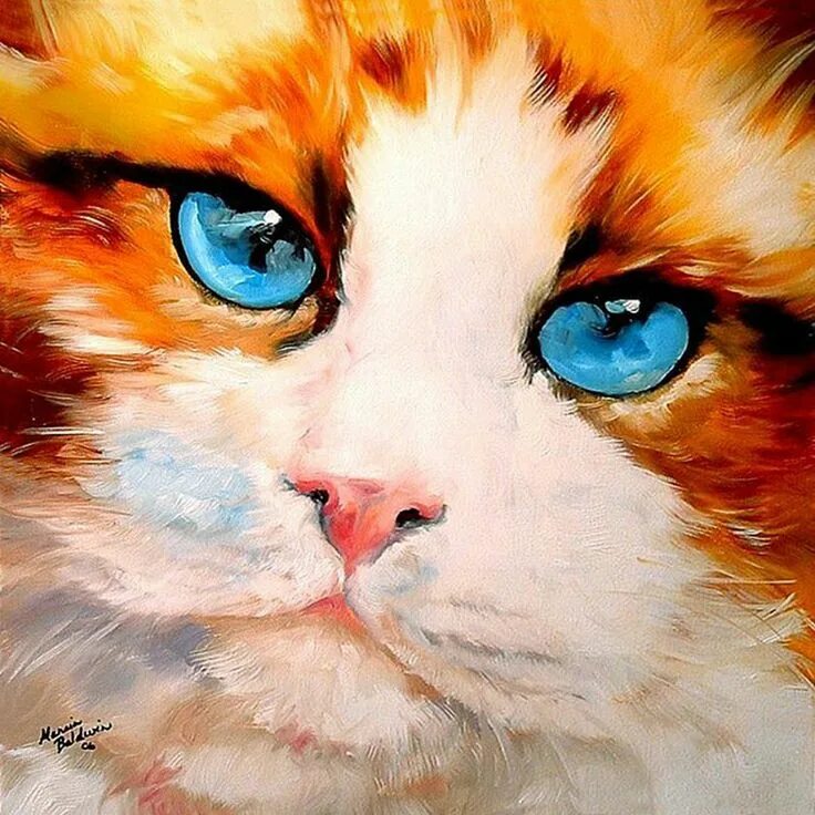 Кот масляными красками. Марсия болдуин картины. картина животные. животные в красках. картины красками животные.