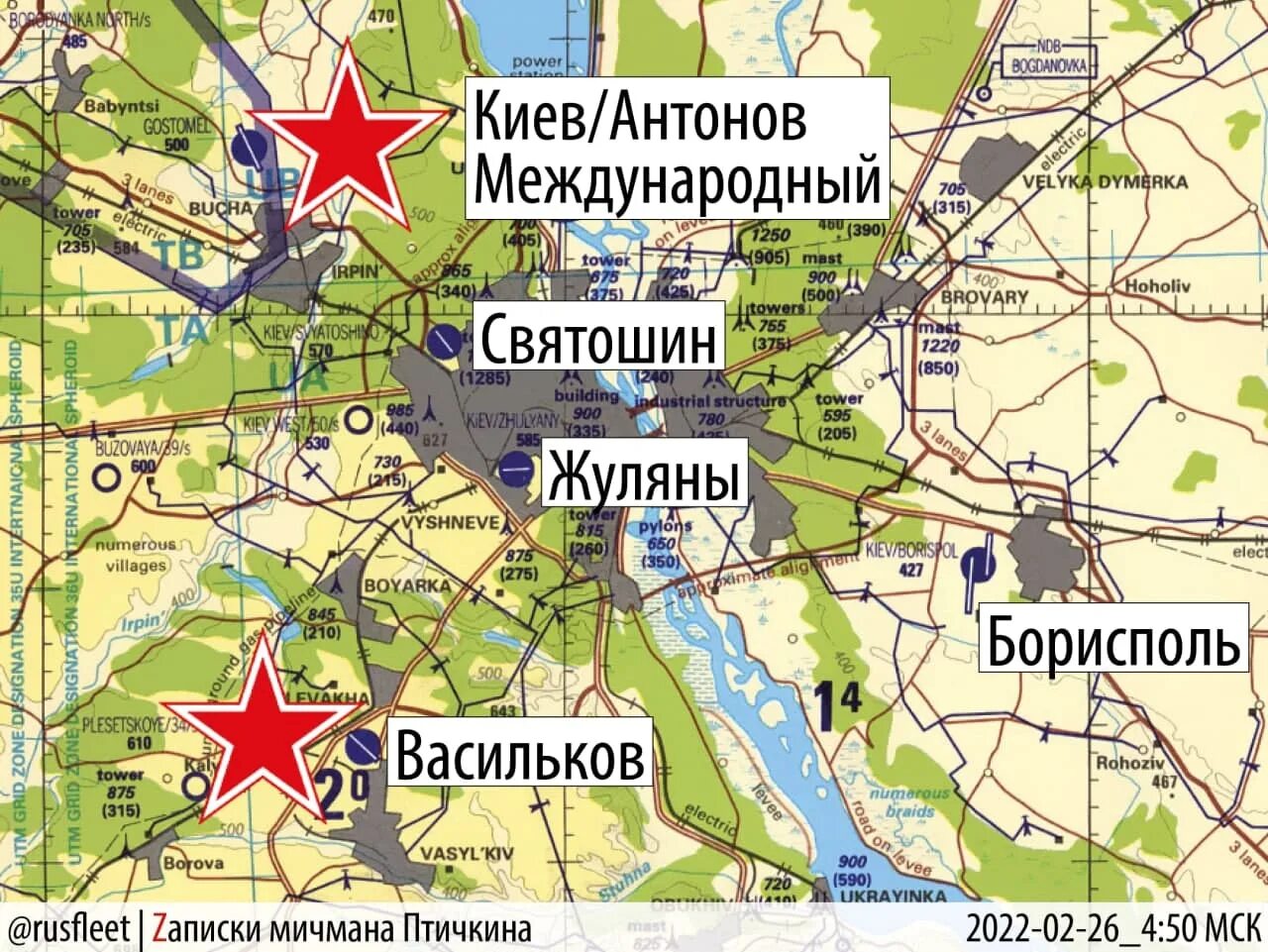 Карта взятых под контроль