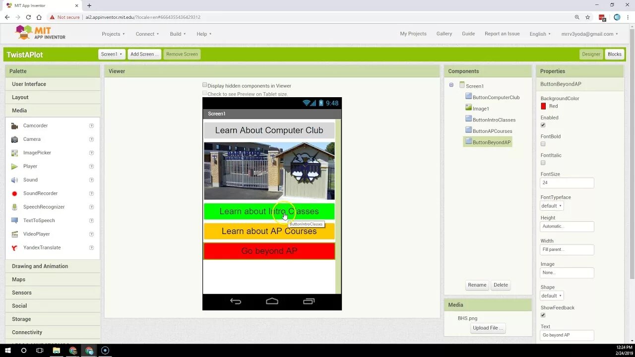 Creating Sign up page in MIT App Inventor PART 1- UI Designing - YouTube