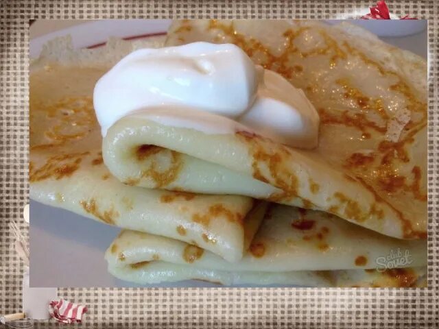 Заказать вкусные домашние блины со сметаной недорого с бесплатной доставкой на д