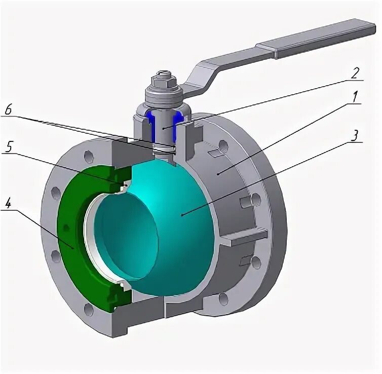 Разрез шарового крана