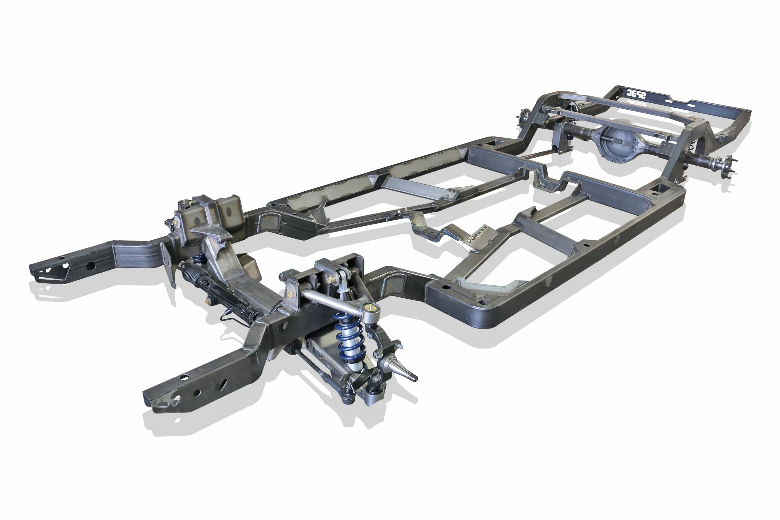 Chassis systems. Roadster shop spec Chassis. Automotive Chassis. 1964-72-Chevelle-fast-track-Chassis-with-IRS-7. Car frame Rail.