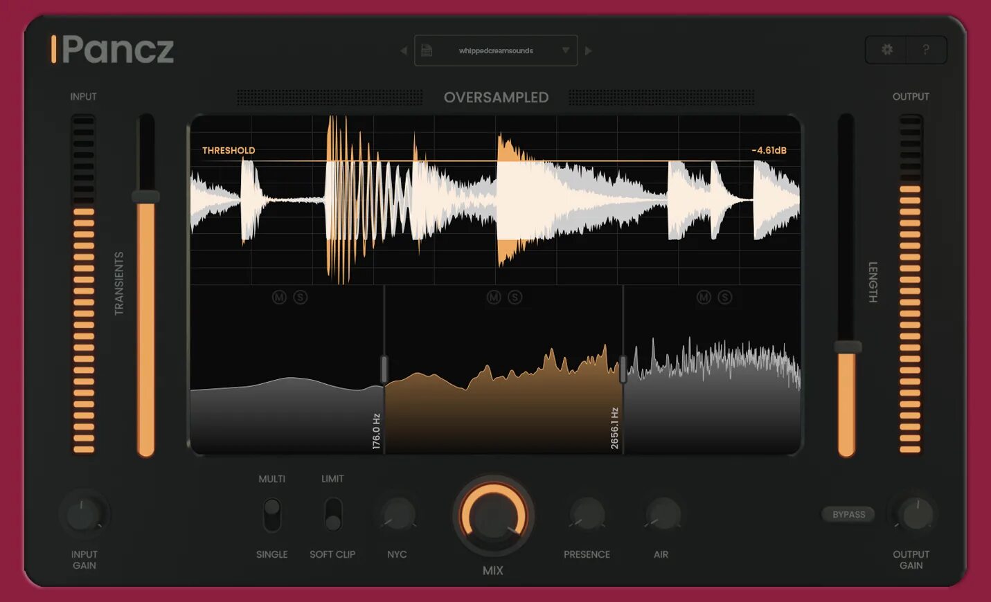 Effect org. Транзиент Шейпер VST. Oversampled.pancz. Multiband Transient Shaper. Flare VST.