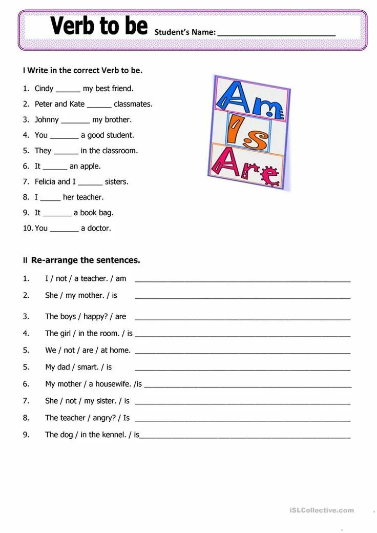 Verb to be Worksheets for Kids ответы. Глагол to be для детей Worksheets. Глагол to be Worksheets. Глагол to be for Kids.