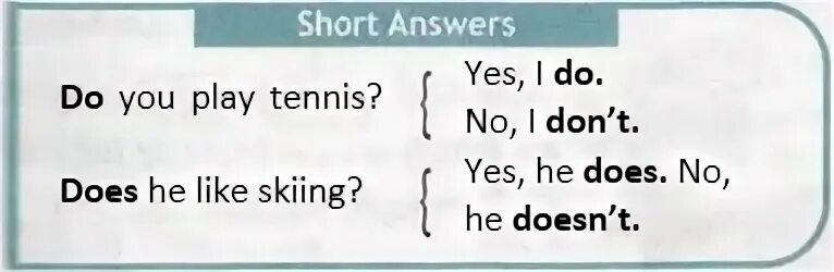 Fill do does and answer the questions