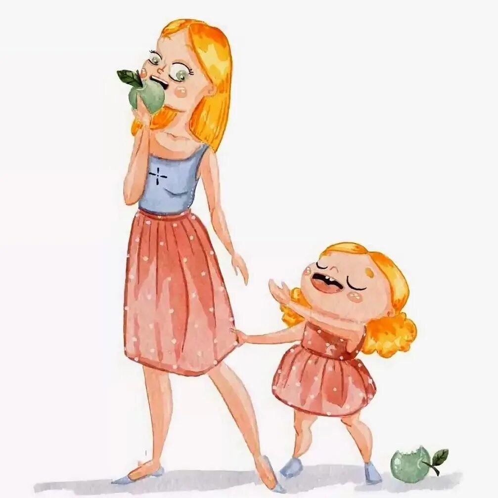 Девочка с мамой рисунок. Карикатура мама и дети. Прикольные рисунки для мамы. Мамы смешные мультяшные. Смешные рисунки мамы.