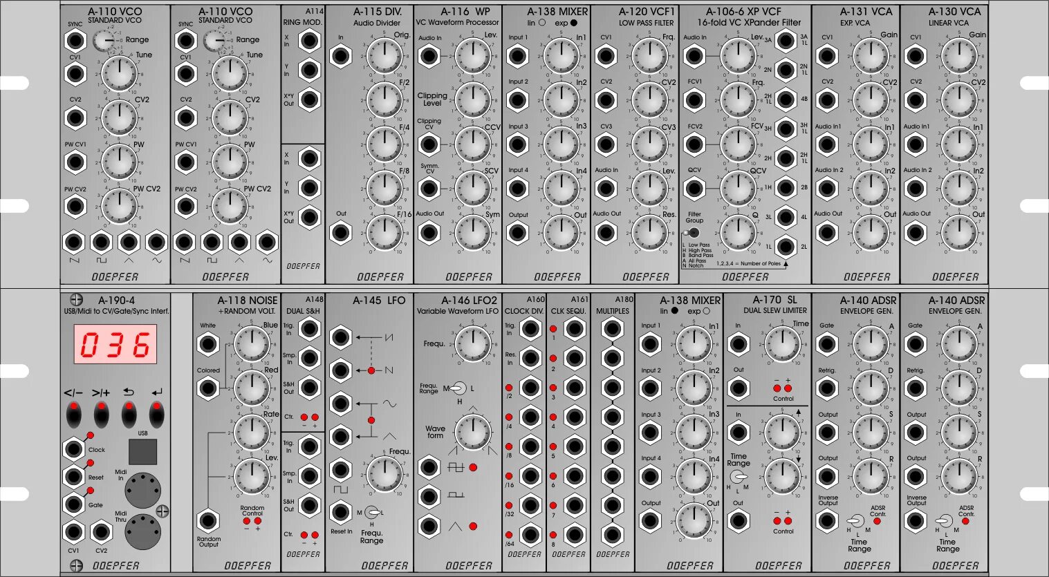 Doepfer a-110 Standard VCO. Лимитер Waves. ADSR разных инструментов. Doepfer a 115.