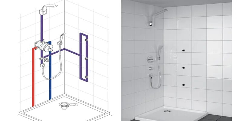 Душевая система grohe smartcontrol 34712000. Монтаж верхнего душа. Душевая система hansgrohe 7616000. Hansgrohe ibox universal монтаж. Hansgrohe raindance rainfall 180 air 2jet.