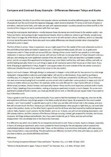 Compare and contrast essay