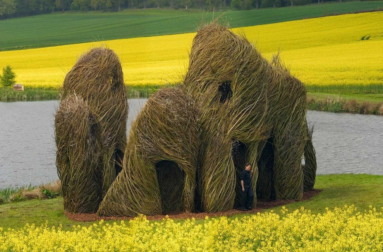 Скульптуры из живых деревьев где находятся. Скульптуры patrick dougherty. дерево патрик догерти. лэнд-арт скульптура. скульптуры из ивы.