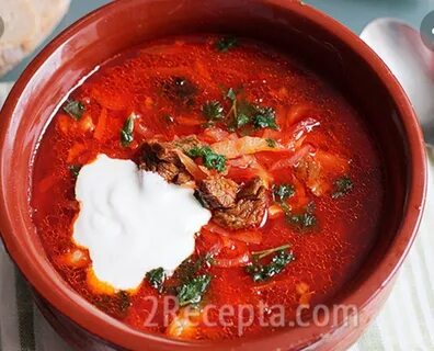 Борщ со свежими овощами