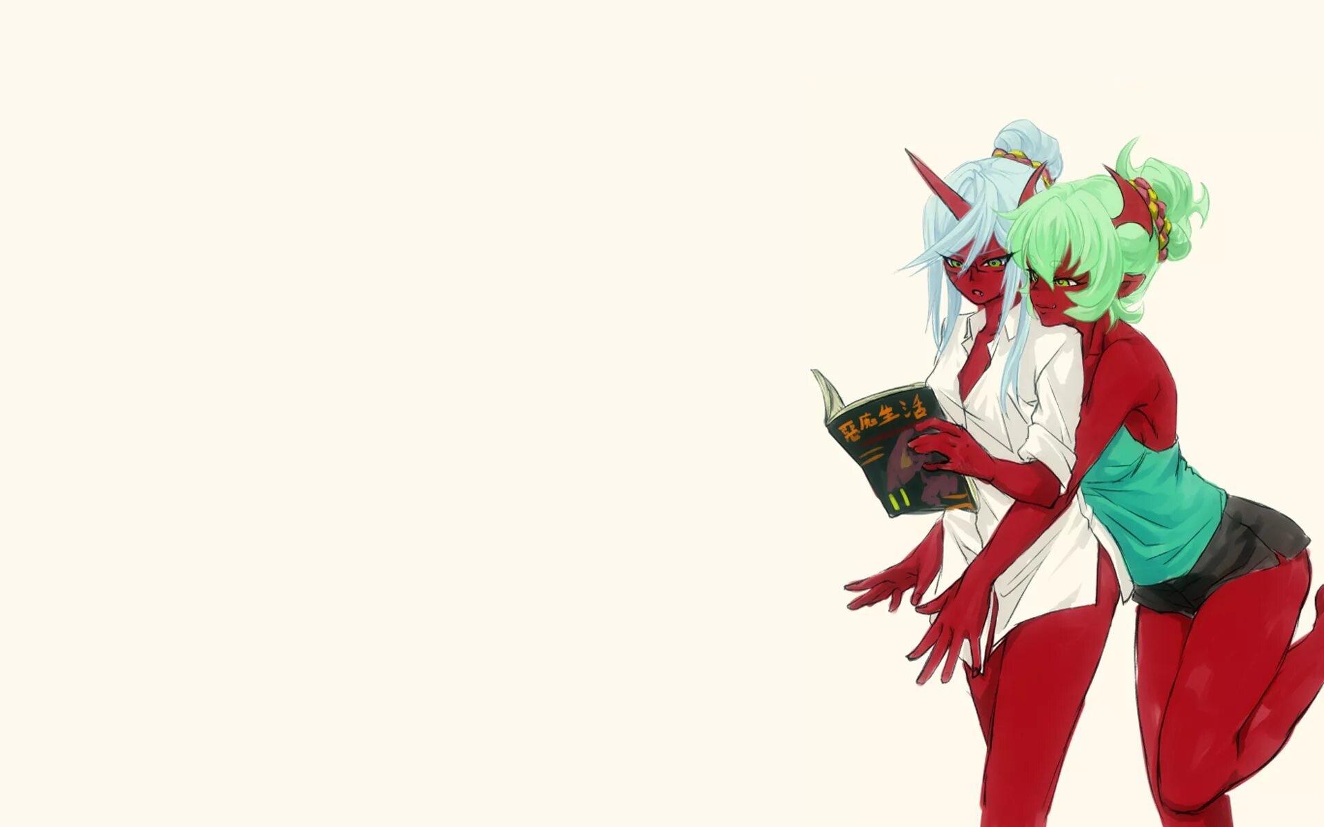 Скенти и Нисокс. Scanty and Kneesocks Art. Панти демоны Нисокс. Scanty & Kneesocks fanart.