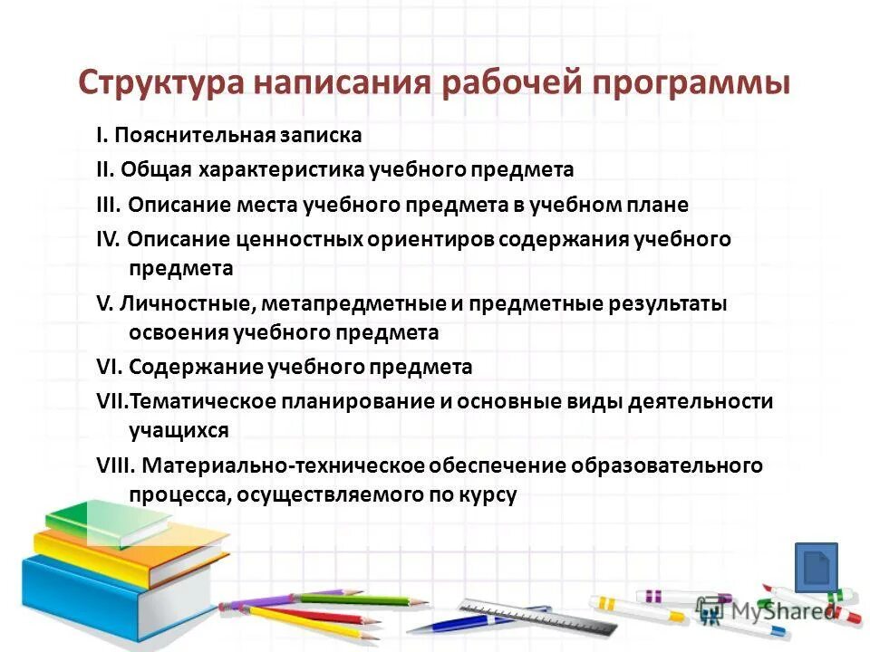 Как писать рабочие программы