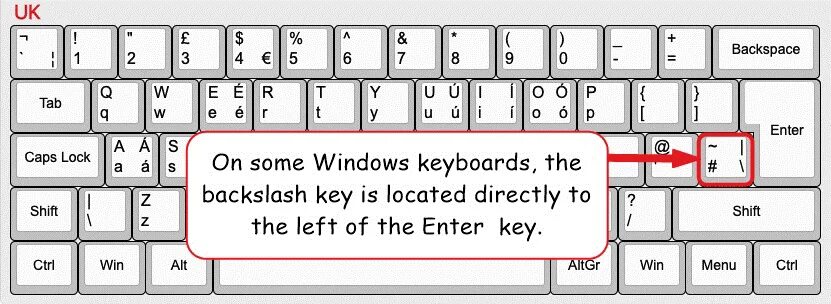 Backslash. Backslash