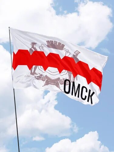 Флаг Омска / Флаг города Омск / 90x135 см. купить Флаг по выгодной цене в инте