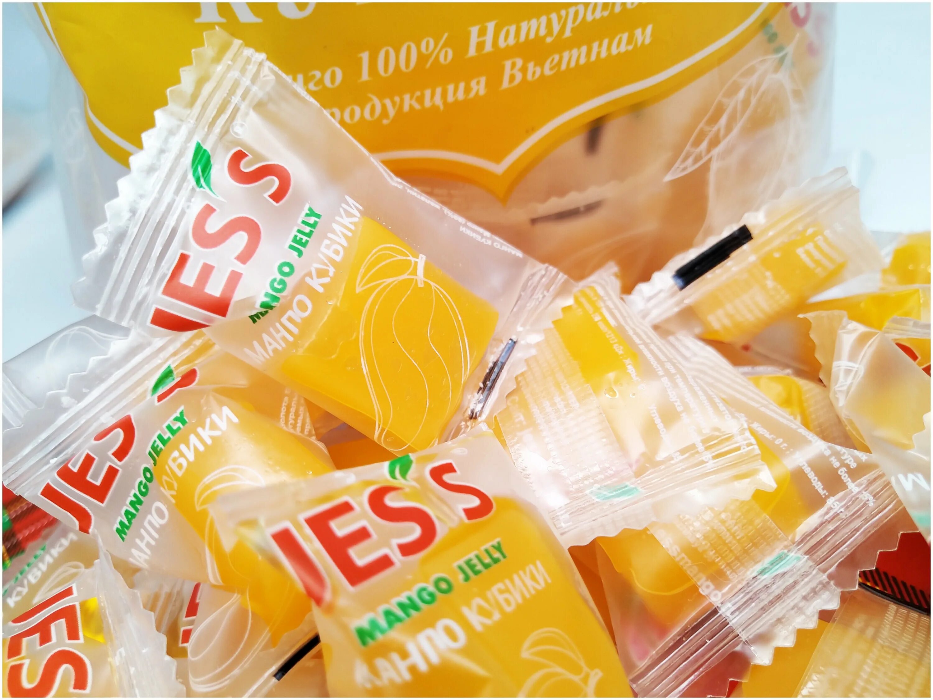 манго желе конфеты. конфеты из манго кубики, 500гр. конфеты манго. манго кубики (конфетка) вьетнам "jess" 500гр. китайские конфеты манго в прозрачной упаковке.