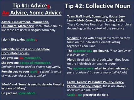 Some more advice