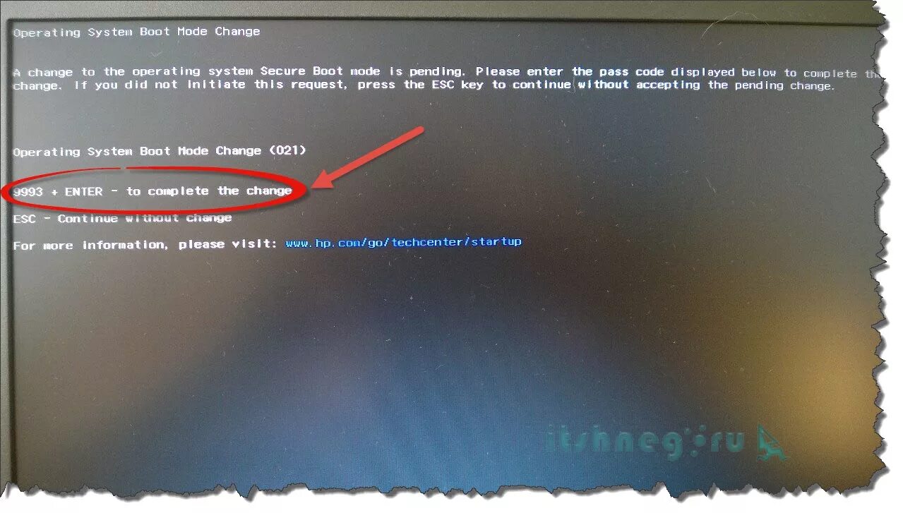 Operating system boot mode change