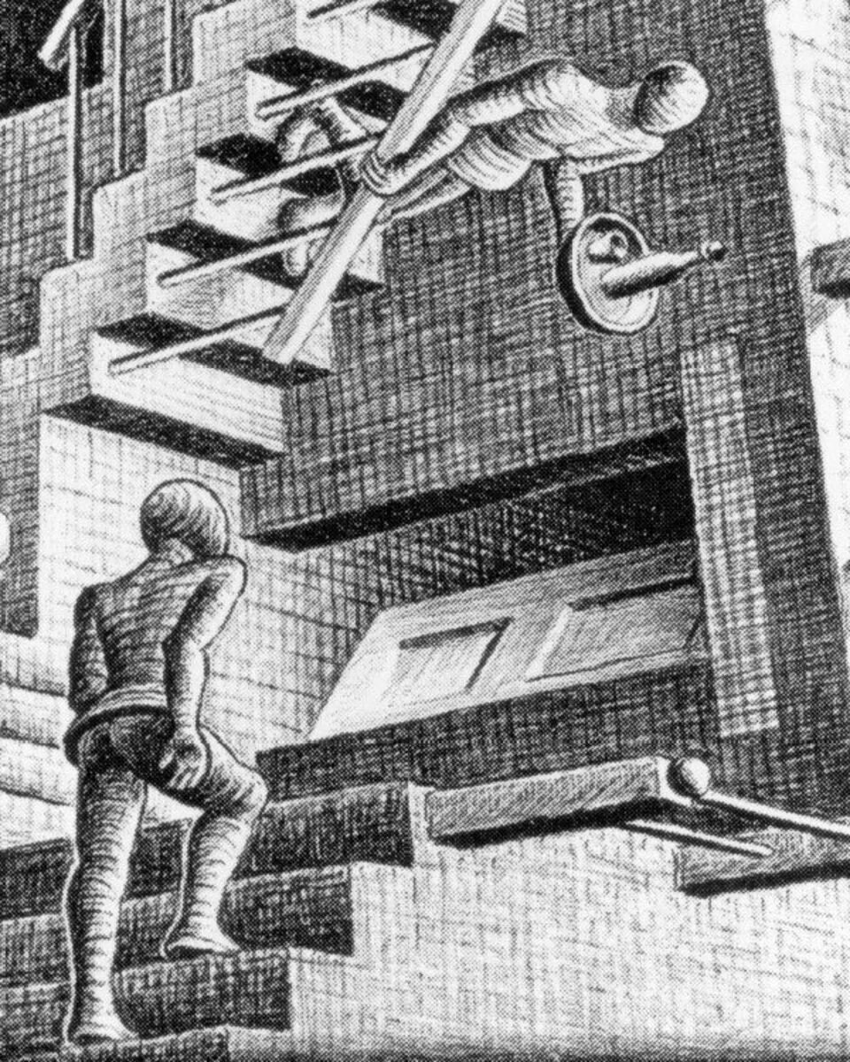 Как работает лестница эшера. Морис эшер лестница. мауриц корнелис эшер относительность. морис эшер относительность. мауриц эшер бесконечная лестница.