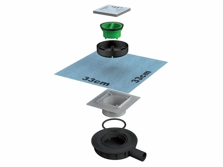 Drain 10 7. Трап для душа bonomini. plastic pit for external drain.