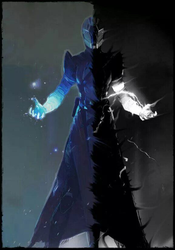 Spectral knight dark and darker. Destiny light and darkness.