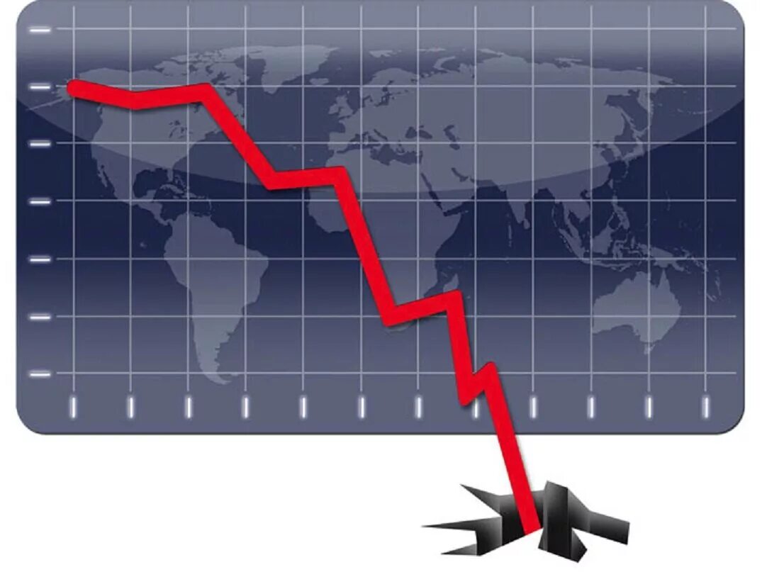 Резкое падение экономики. Экономический кризис. Спад мировой экономики. Кризис это в экономике. График падения.