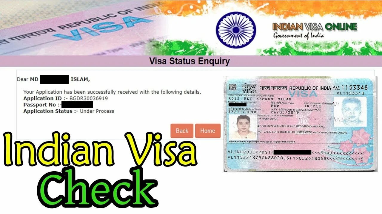 Indian visa. Visa status. Индийская карта visa.