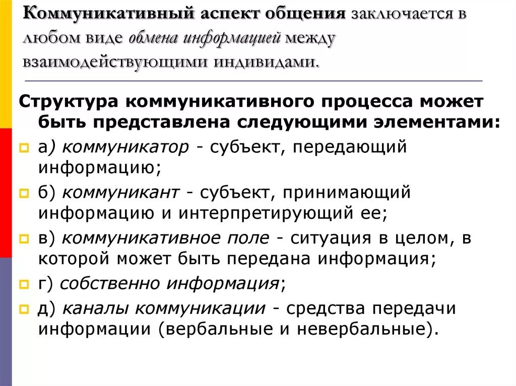 Субъектом общения является. Коммуникативный аспект общения. Основные аспекты коммуникативного процесса. Аспекты общения. Психологические аспекты общения.