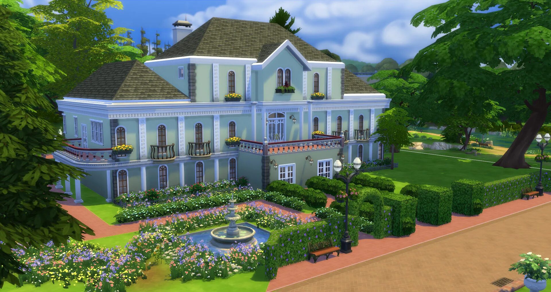 Мод на дом в симс. Симс 4 поместье. sims 4 mansion. особняк симс 4. особняк дрим тим хаус.