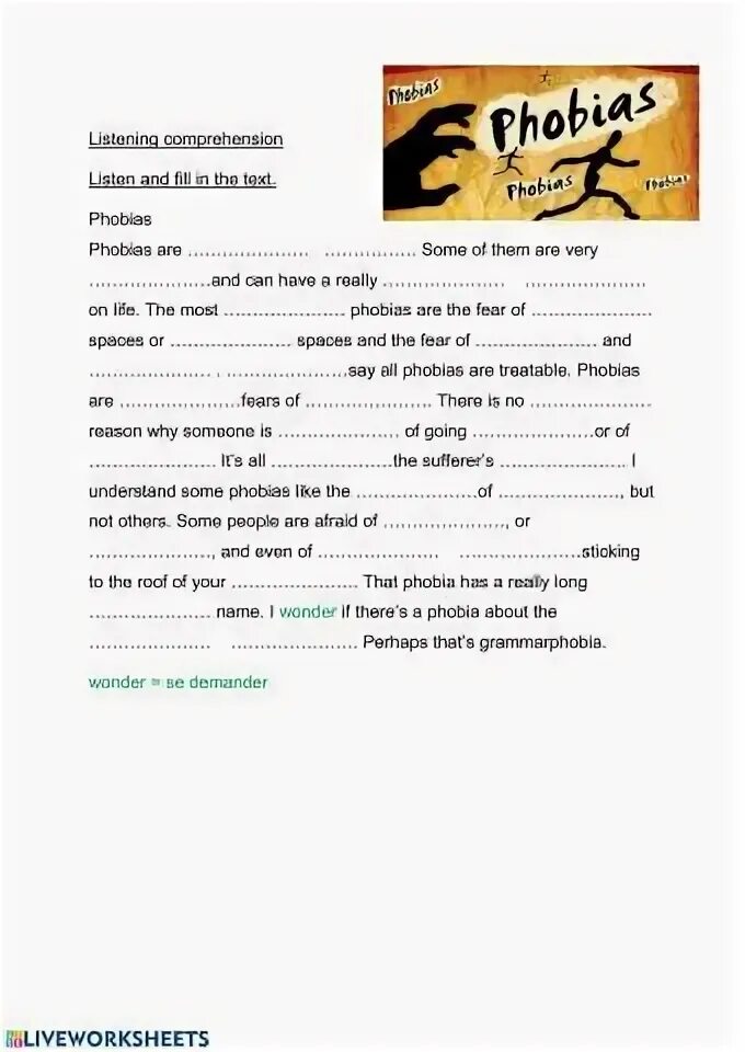 Fears worksheets. Phobias vocabulary. Phobias worksheet. Fears worksheets. Fears worksheets.