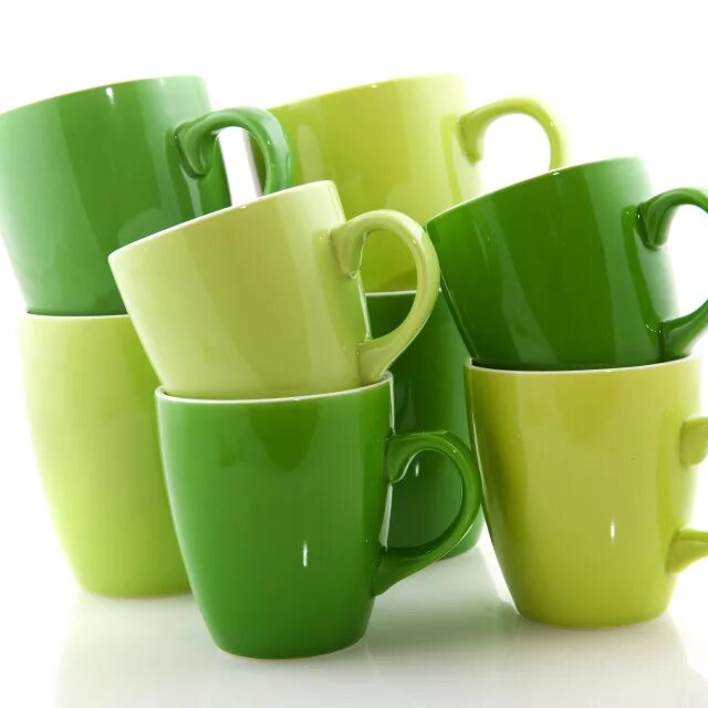 набор кружек зеленый. Wb-20425. подст. кружка стеклянная зеленая. набор кружек салатовые.