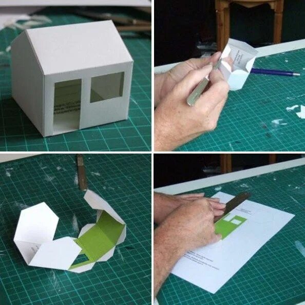 Дом из бумаги легко и быстро. Маленький домик из бумаги.