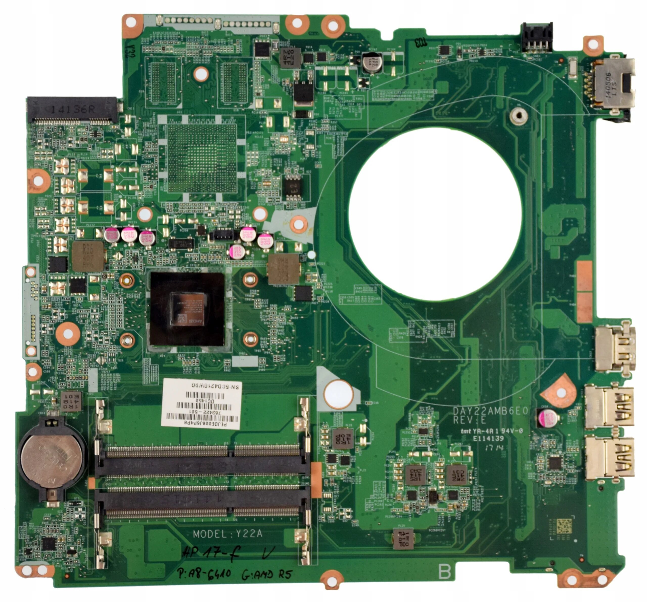 Amd radeon a8 6410. Hp pavilion 17 amd a8 6410. hp pavilion 17-f000. day22amb6e0 rev e rt8899agqw. amd a8-6410.